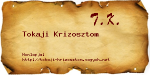 Tokaji Krizosztom névjegykártya